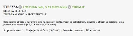 Delo v ZMŠT kavarni  - zaposlitveni oglas